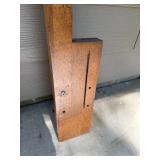 Vintage Wooden Headboard with Geometric Design 46x60 Inches