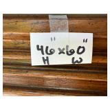 Vintage Wooden Headboard with Geometric Design 46x60 Inches