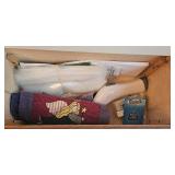 Mixed Game Night and Household Drawer Lot with Cards, Dice, Cribbage Board, and More