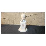 Precious Moments Collectibles Set with Figurines, Plate, and Gift Box