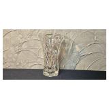 Assorted Crystal and Pink Glassware Lot with Vase, Pitchers, and Lidded Candy Dish