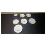 Set of Vintage Decorative Bone China Plates, Mixed Makers Inc Paragon, Bavaria & Nippon