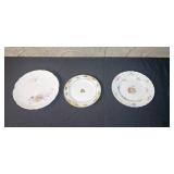 Set of Vintage Decorative Bone China Plates, Mixed Makers Inc Paragon, Bavaria & Nippon