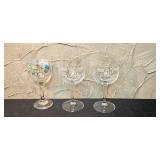 Collection of Glassware Including Wine Glasses, Crystal Decanter, and Accessories
