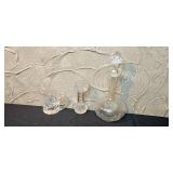 Collection of Glassware Including Wine Glasses, Crystal Decanter, and Accessories