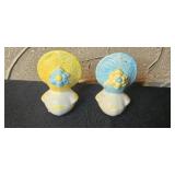 Vintage Porcelain Collection: Royal Tara Ireland Dish, Bonnet Salt and Pepper Shakers, and Bird Figurines