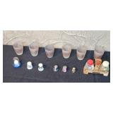 Vintage Glassware and China Collection with Bone China Mugs and Plates