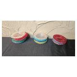 Fenton Amberina Cabbage Rose Compote & Assorted Vintage Glassware, Coasters, Place Cards and Decorative Napkin Rings Collection