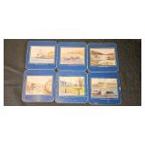 Fenton Amberina Cabbage Rose Compote & Assorted Vintage Glassware, Coasters, Place Cards and Decorative Napkin Rings Collection