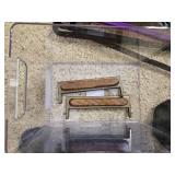 Household Lot with Bags, Towel Set, Hangers, Handles, and Picture Frame