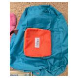 Household Lot with Bags, Towel Set, Hangers, Handles, and Picture Frame