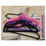 Household Lot with Bags, Towel Set, Hangers, Handles, and Picture Frame