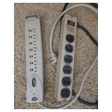 Pair of Power Strips with Surge Protection