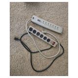Pair of Power Strips with Surge Protection