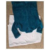 Blue Fleece Pajama Set with Zipper and Pockets