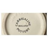 Collection of Mugs, Glassware, and Decorative Items Including Irish Pottery and Art Mug