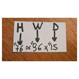 Glass Curio Cabinet with Wood Frame and Mirrored Back, 76x36x15 Inches