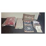 Household Collection with Portable Garment Steamer, Thankful Pillow, and Linens