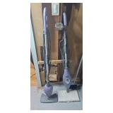 Set of 2 Shark Steam Mops with Arm & Hammer Detergent and Morton Waves Water Softener - content quantities unknown