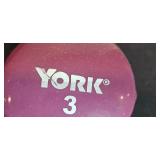 York 20 lb Vinyl-Coated Dumbbell Set with Carrying Case