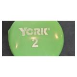York 20 lb Vinyl-Coated Dumbbell Set with Carrying Case