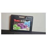 York 20 lb Vinyl-Coated Dumbbell Set with Carrying Case