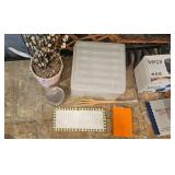 Home Decor and Office Supply Lot with Storage Boxes and Accessories