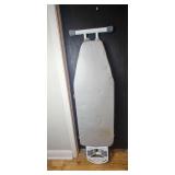 Folding Ironing Board with Padded Cover and Built-In Iron Rest