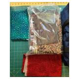 Large Assorted Fabric Collection with Floral, Patterned, and Solid Prints