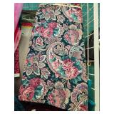 Assorted Lot of Quilting Fabric Remnants in Pink, Blue, and Teal Prints