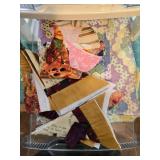 Organizer Drawer Set with Various Quilting Fabric Scraps and Fat Quarters