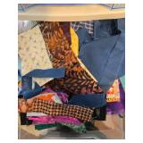 Organizer Drawer Set with Various Quilting Fabric Scraps and Fat Quarters