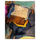 Organizer Drawer Set with Various Quilting Fabric Scraps and Fat Quarters