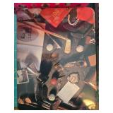 Quilting Lot with Fabrics, Quilting Books, Precut Squares and Accessories