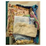 Large Lot of Assorted Fabric Scraps and Quilting Pieces