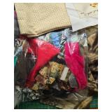 Large Lot of Assorted Fabric Scraps and Quilting Pieces