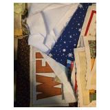 Quilting Fabric Lot with Patchwork Quilt Blocks and Assorted Scraps