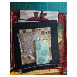 Quilting Fabric Lot with Patchwork Quilt Blocks and Assorted Scraps