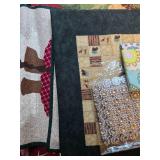 Quilting Fabric Lot with Patchwork Quilt Blocks and Assorted Scraps