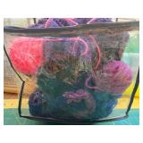 Craft Supplies Collection with Assorted Ribbons, Fabric Pieces, and Yarn