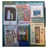 Large Quilting Pattern and Journal Collection with Crochet Hooks and Books