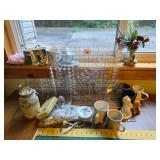 Quilting Supply and Mug Collection with Rulers, Clips, Ceramic Mugs, and Decor