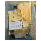 Collection of Quilting Fabric Scraps and Moda Flora Charm Pack