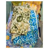 Collection of Quilting Fabric Scraps and Moda Flora Charm Pack