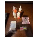 Craft Supplies and Office Organization Lot Including Photo Album, Magnifying Screen, CD Rack, and Thread Cutter Tool