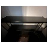 Metal Frame 3-Shelf Black Bookcase 36x36x10 Inches