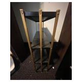 Metal Frame 3-Shelf Black Bookcase 36x36x10 Inches