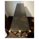 Metal Frame 3-Shelf Black Bookcase 36x36x10 Inches