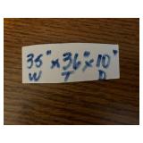 Metal Frame 3-Shelf Black Bookcase 36x36x10 Inches