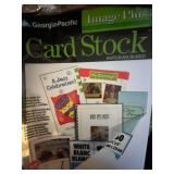 Lot of Office Supplies with Paper, Envelopes, and CD Labels